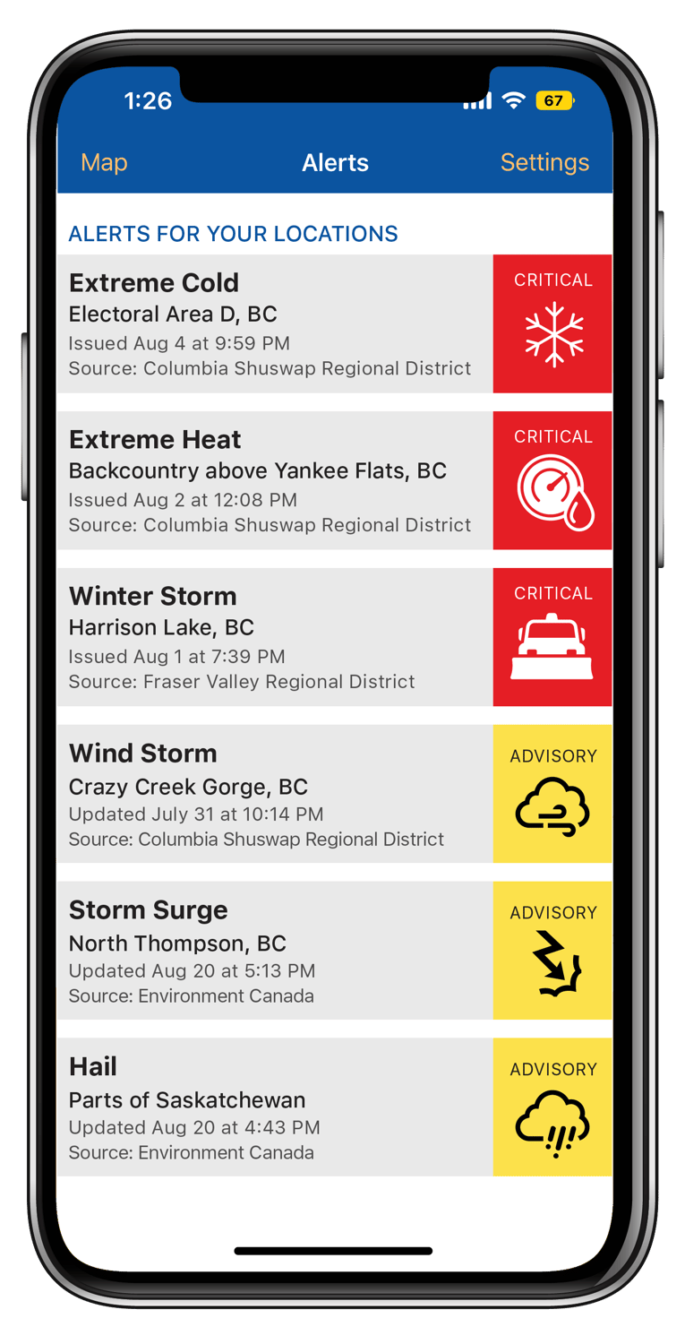 FREE alert templates for severe weather