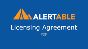Alertable Licensing agreement