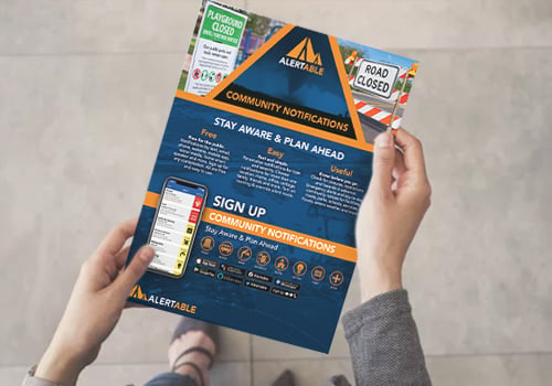 FREE image assets to promote Alertable in your community: brochures