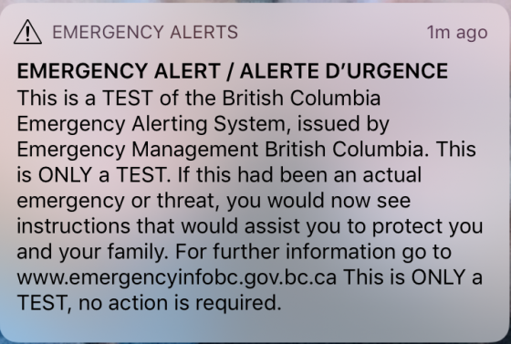 Alert Ready Test 25 November 2020 | PEASI