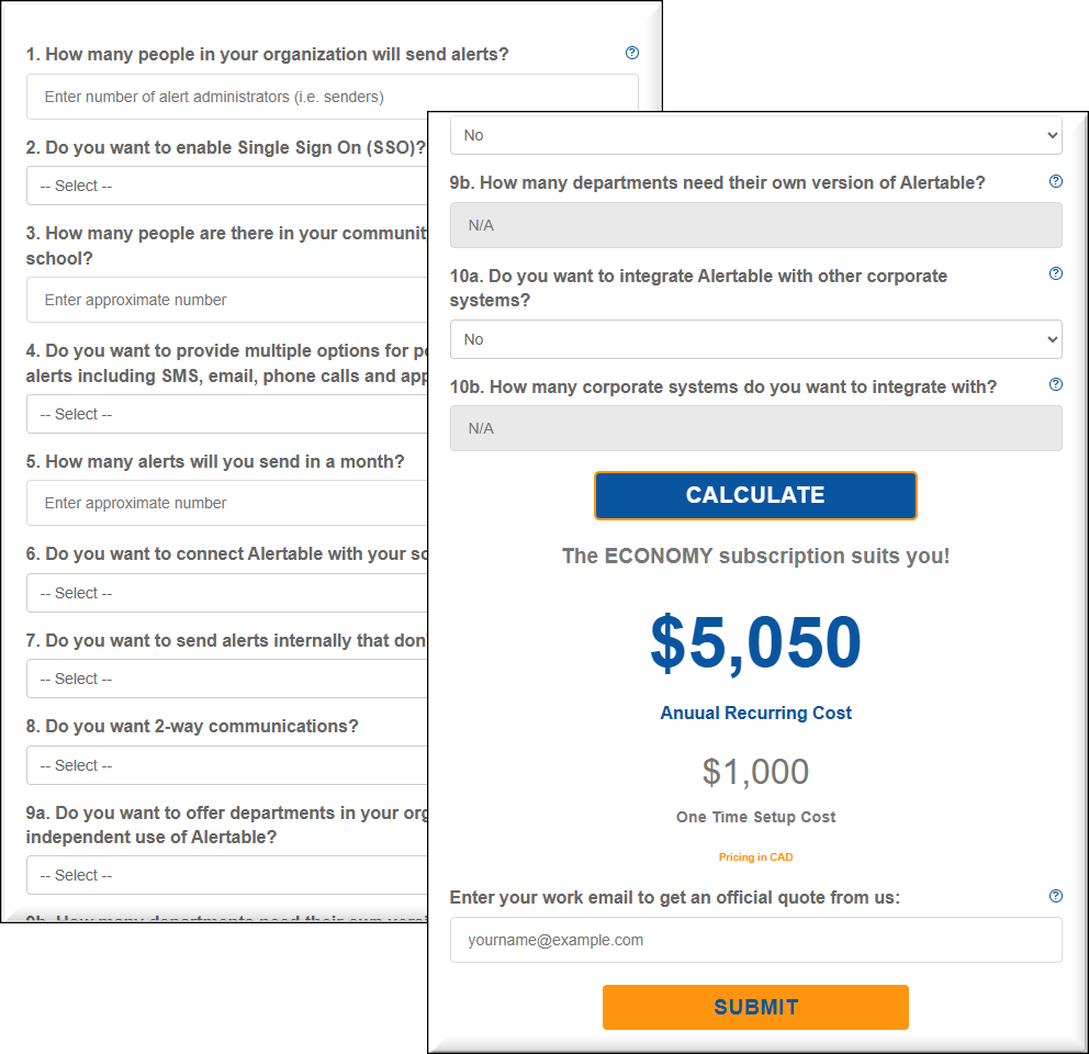 Try Alertable Price Calculator Image